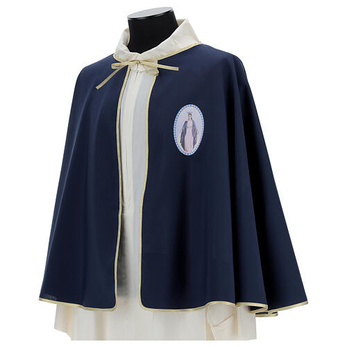 Brotherhood cape in 100% blue polyester 3