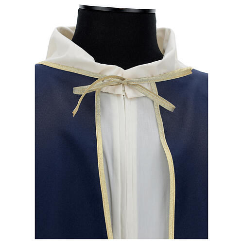 Brotherhood cape in 100% blue polyester 4