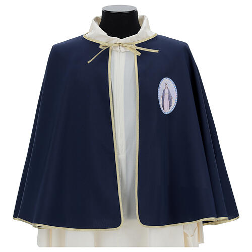 Brotherhood cape 100% blue polyester with gold border 1