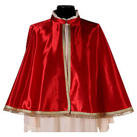 Confraternity cape, 100% polyester, red satin