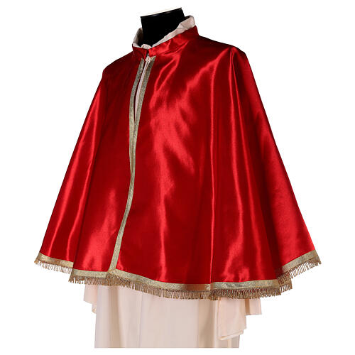 Confraternity cape, 100% polyester, red satin 3