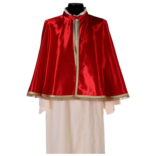 Confraternity cape, 100% polyester, red satin 4