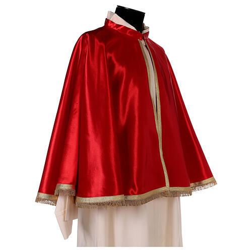 Confraternity cape, 100% polyester, red satin 5
