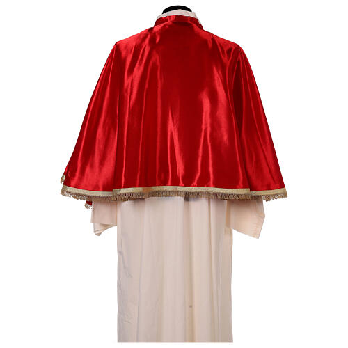 Confraternity cape, 100% polyester, red satin 6