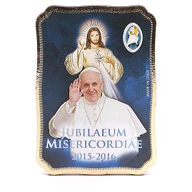 STOCK Magnet Papst Franziskus Jubilaeum, rektangulär 8x5,5cm
