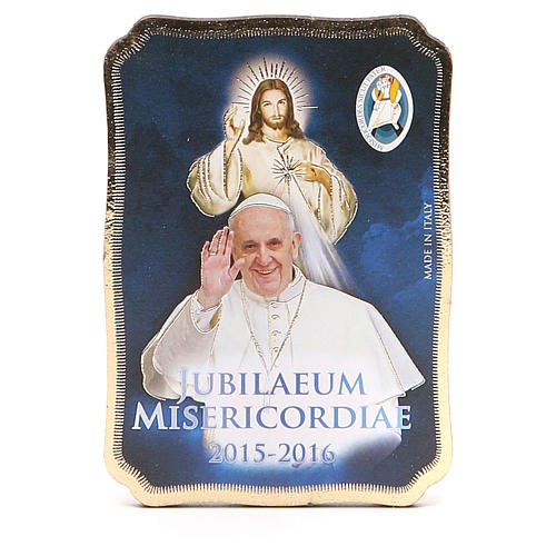 STOCK Magnet Papst Franziskus Jubilaeum, rektangulär 8x5,5cm 1
