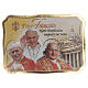 STOCK Magnet 3 Popes wooden parchment 8x5,5cm FRENCH s1