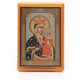 Russischer Magnet aus Plexiglas mit Madonna von Chenstohovskaya, 10 x 7 cm