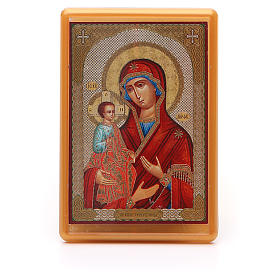 Magneti dei Santi, Madonna, Papa: Calamita russa plexiglass Tre Mani 10x7
