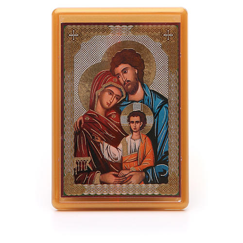 Magnet plexiglass russian Holy Family 10x7cm 1