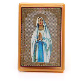 Aimant plexiglas Notre-Dame de Lourdes 10x7 cm