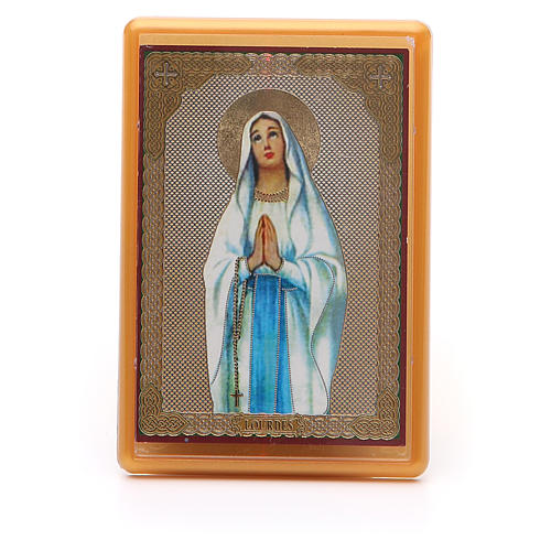 Aimant plexiglas Notre-Dame de Lourdes 10x7 cm 1