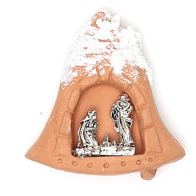 Magnet terracotta Nativity snow