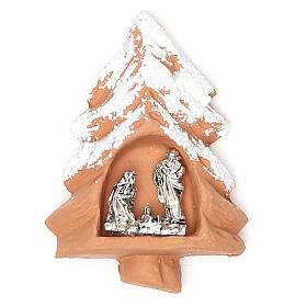 Magneti dei Santi, Madonna, Papa: Calamita terracotta Albero Natale