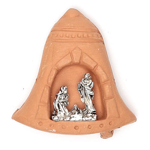 Magnet Bell terracotta Nativity 1