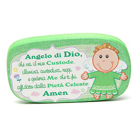 Magnets religieux: Aimant en bois Ange de Dieu vert Magnets religieux: Aimant en bois Ange de Dieu vert