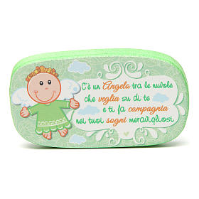 Magnete in legno Angelo Custode Verde s1