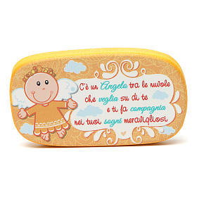 Magnets religieux: Aimant en bois Ange Gardien orange Magnets religieux: Aimant en bois Ange Gardien orange