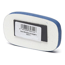 Magnete in legno colorato dell' Arcangelo Michele s2