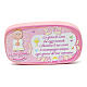 Pink wooden magnet for Holy Communion s1