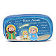 Merry Christmas wooden magnet, blue s1