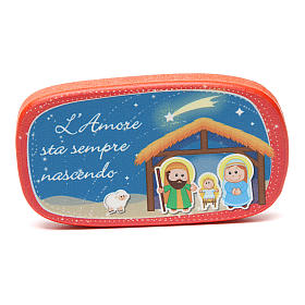 Magneti dei Santi, Madonna, Papa: Magnete in legno Santo Natale Rosso Magneti dei Santi, Madonna, Papa: Magnete in legno Santo Natale Rosso