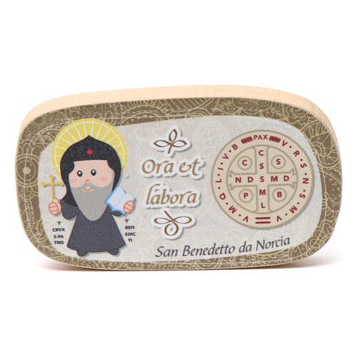 St Benedict wooden magnet 1