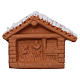 Magnet with hut and Nativity Scene in Deruta terracotta s1