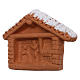 Magnet with hut and Nativity Scene in Deruta terracotta s2