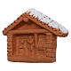 Terracotta magnet Nativity stable with Holy Family Deruta s2