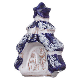 Christmas tree magnet with Nativity of Deruta terracotta