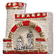 Schlossförmiger Magnet aus Terrakotta von Deruta mit Christi Geburt s2