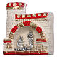 Magnet with castle and Nativity Scene in Deruta terracotta s2
