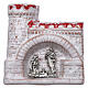 Schlossförmiger Magnet aus Terrakotta von Deruta mit Christi Geburt s1