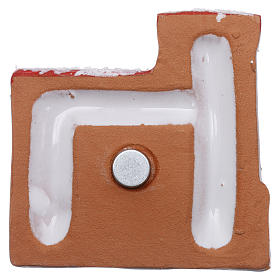 Calamita in terracotta Deruta castello con Natività s3