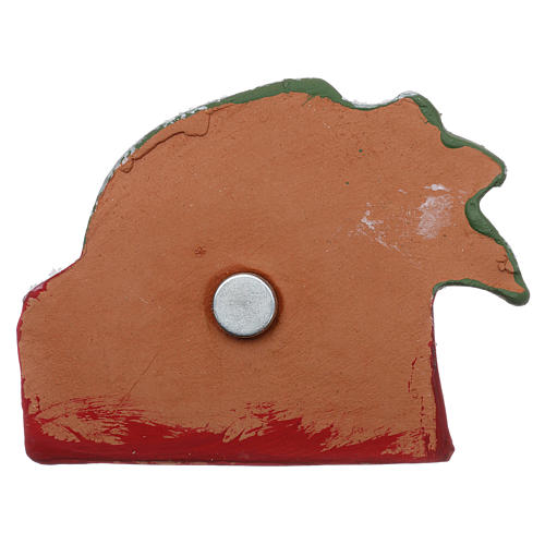 Magnet with palm tree and Nativity Scene in Deruta terracotta 3