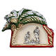 Magnet with palm tree and Nativity Scene in Deruta terracotta s1