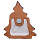 Magnet aus Terrakotta von Deruta in Form einer kleinen Hűtte und Weihnachtsbaum mit Christi Geburt s3