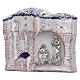 Magnet aus Terrakotta von Deruta mit Häuschen und Christi Geburt  s2