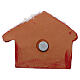 Red hut with Nativity Deruta terracotta magnet s3