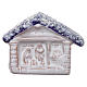 Magnet with hut and Nativity Scene in Deruta Terracotta s1