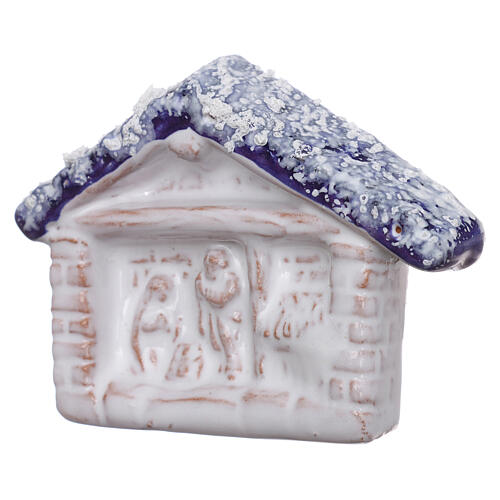 Deruta terracotta magnet hut with Nativity 2