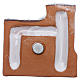 Magnet with blue and white castle and Nativity Scene in Deruta terracotta s3
