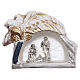Magnet with golden palm tree and Nativity of Deruta terracotta s1