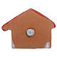 Magnet with red and white house and Nativity Scene in Deruta terracotta s3