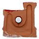 Magnet with red and gold castle and Nativity Scene in Deruta Terracotta s3
