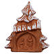 Magnet aus Terrakotta von Deruta in Form eines Weihnachtsbaums mit Christi Geburt s1