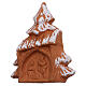 Magnet aus Terrakotta von Deruta in Form eines Weihnachtsbaums mit Christi Geburt s2