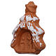 Magnet snowy Christmas tree with Nativity Scene in Deruta terracotta s2