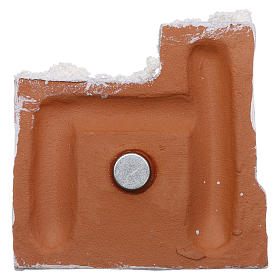 Magnete Natività nel castello bianco in terracotta Deruta s3